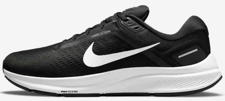 Nike Air Zoom Structure 24 DA8535-001 Ortopedik Bağcıklı Unisex Koşu Ayakkabısı Siyah