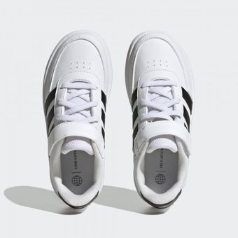Adidas Breaknet Lifestyle Court Elastic Lace And Top Strap HP8963 Bağcıklı-Cırtlı Erkek Çocuk Günlük Ayakkabı Beyaz