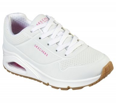 Skechers Uno Stand On Air 310024L-WHP Ortopedik Bağcıklı Kız Çocuk Günlük Ayakkabı Beyaz