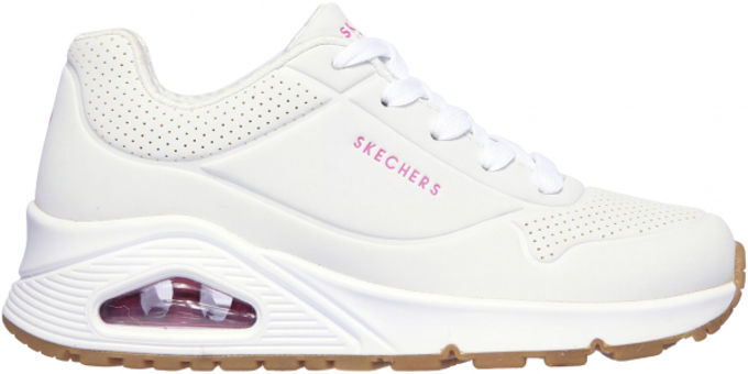 Skechers Uno Stand On Air 310024L-WHP Ortopedik Bağcıklı Kız Çocuk Günlük Ayakkabı Beyaz