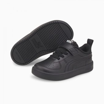 Puma Rickie Alternatif 384314-02 Bağcıklı-Cırtlı Erkek Çocuk Günlük Ayakkabı Siyah