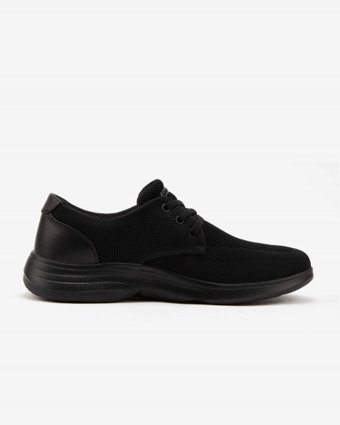 Skechers Arch Fit Darlo Weedon 204463-BBK Ortopedik Lastik Bağcıklı Erkek Günlük Ayakkabı Siyah