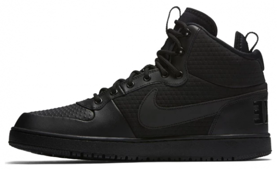 Nike Court Borough Mid AA0547-002 Bağcıklı Erkek Günlük Ayakkabı Siyah