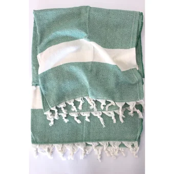 Asa Cotton Rejenere Elmas Pamuklu Plaj Havlusu Yeşil
