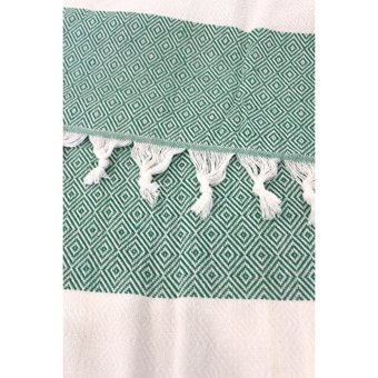 Asa Cotton Rejenere Elmas Pamuklu Plaj Havlusu Yeşil