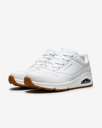 Skechers Uno Stand On Air 73690-WHT Ortopedik Bağcıklı Kadın Günlük Ayakkabı Beyaz