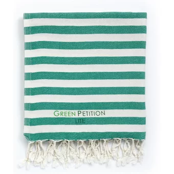 Green Petition Mare Lime Pamuklu Plaj Havlusu Yeşil