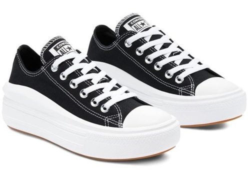 Converse Chuck Taylor All Star Move 570256C-001 Bağcıklı Kadın Günlük Ayakkabı Siyah
