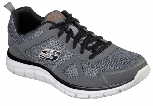 Skechers Track Scloric 52631-CCBK Ortopedik Bağcıklı Erkek Günlük Ayakkabı Gri