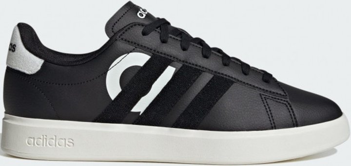 Adidas Grand Court 2.0 ID2956 Ortopedik Bağcıklı Erkek Günlük Ayakkabı Siyah