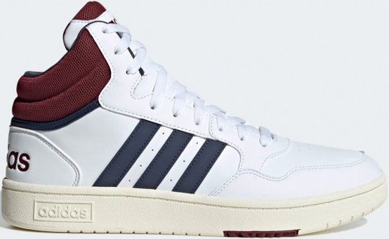 Adidas Hoops 3.0 Mid Lifestyle HP7895 Bağcıklı Erkek Günlük Ayakkabı Beyaz