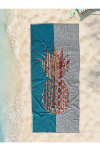 Cottontherapy Ananas Pamuklu Plaj Havlusu Çok Renkli