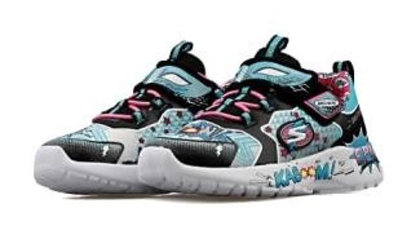 Skechers Dynamight Hero Status 302204N-BKTQ Bağcıklı-Cırtlı Erkek Çocuk Günlük Ayakkabı Mavi