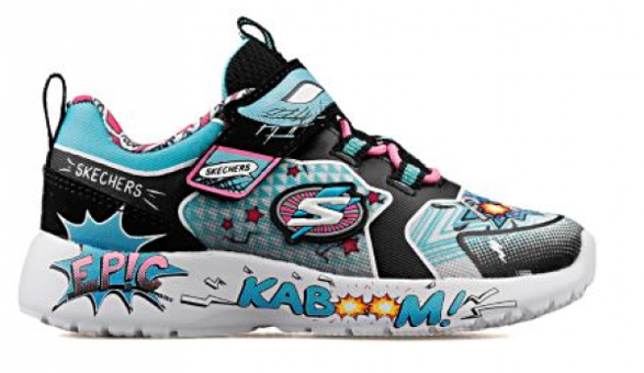 Skechers Dynamight Hero Status 302204N-BKTQ Bağcıklı-Cırtlı Erkek Çocuk Günlük Ayakkabı Mavi