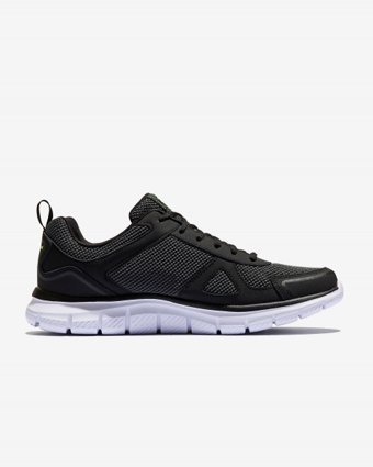 Skechers Track Bucolo 52630-BKW Ortopedik Bağcıklı Erkek Antrenman Ayakkabısı Siyah