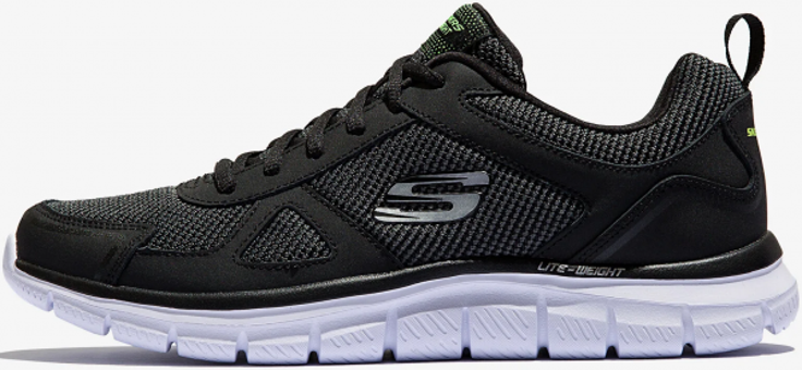 Skechers Track Bucolo 52630-BKW Ortopedik Bağcıklı Erkek Antrenman Ayakkabısı Siyah