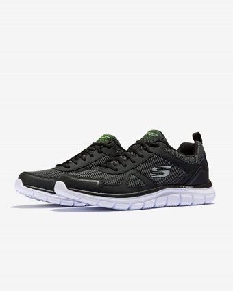 Skechers Track Bucolo 52630-BKW Ortopedik Bağcıklı Erkek Antrenman Ayakkabısı Siyah