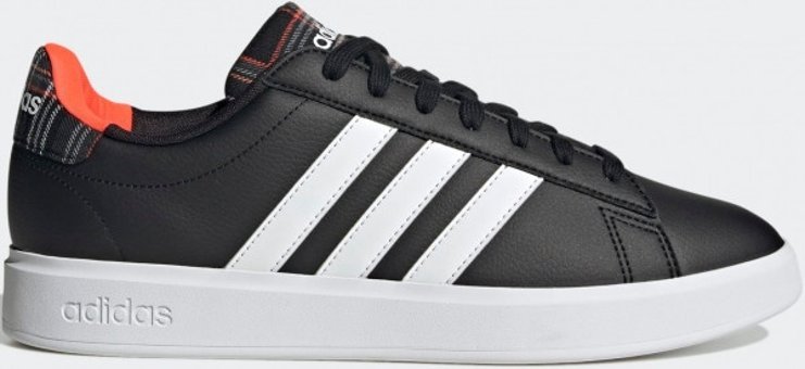 Adidas Grand Court Cloudfoam Lifestyle Court Comfort HQ1721 Ortopedik Bağcıklı Erkek Günlük Ayakkabı Siyah