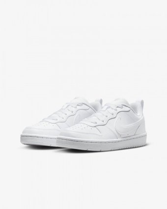 Nike Court Borough Low Recraft GS DV5456-106 Bağcıklı Erkek Çocuk Günlük Ayakkabı Beyaz