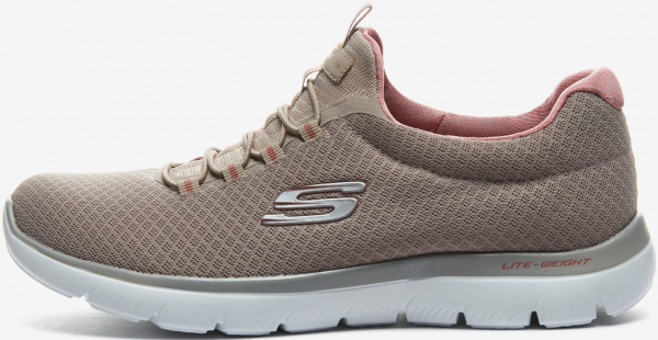Skechers Summits 12980TK-TPPK Ortopedik Lastik Bağcıklı Kadın Yürüyüş Ayakkabısı Bej