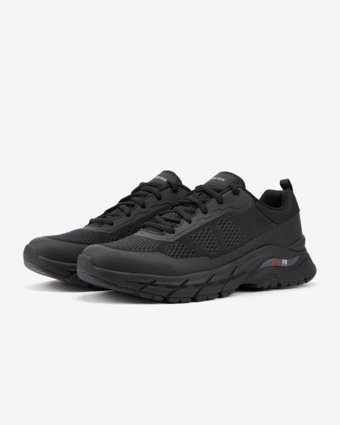 Skechers Arch Fit Baxter Pendroy 210353-BBK Ortopedik Bağcıklı Erkek Yürüyüş Ayakkabısı Siyah