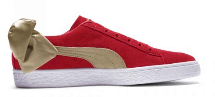 Puma Suede Bow Varsity 367732-01 Bağcıklı Kadın Günlük Ayakkabı Kırmızı