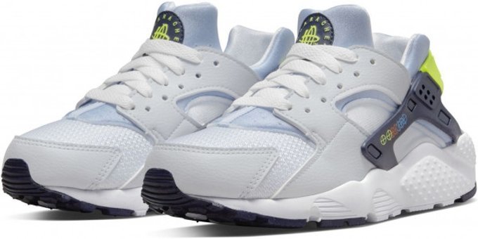 Nike Huarache Run GS DV3479-100 Bağcıklı Kadın Koşu Ayakkabısı Gri