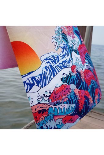 Kozmidelic Wave Plaj Havlusu Çok Renkli