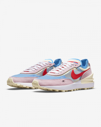 Nike Waffle One DN5057-600 Bağcıklı Kadın Koşu Ayakkabısı Pembe