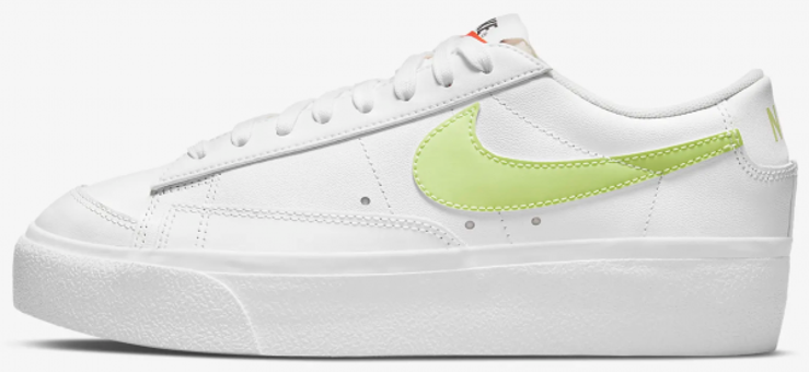Nike Blazer Low Platform DJ0292-102 Bağcıklı Kadın Günlük Ayakkabı Beyaz