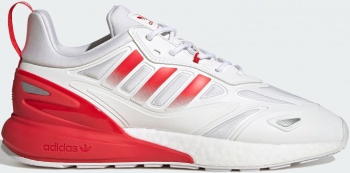 Adidas ZX 2K Boost 2.0 GX7016 Ortopedik Bağcıklı Erkek Günlük Ayakkabı Beyaz