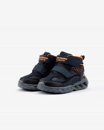 Skechers Magna Lights 401504N-NVBK Cırtlı Erkek Çocuk Günlük Ayakkabı Lacivert