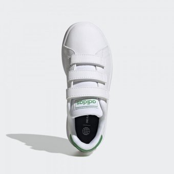 Adidas Advantage Court Lifestyle Hook-And-Loop GW6494 Cırtlı Erkek Çocuk Günlük Ayakkabı Beyaz