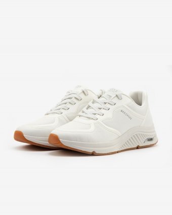 Skechers Arch Fit S-Miles Mile Makers 155570-WHT Ortopedik Bağcıklı Kadın Günlük Ayakkabı Beyaz