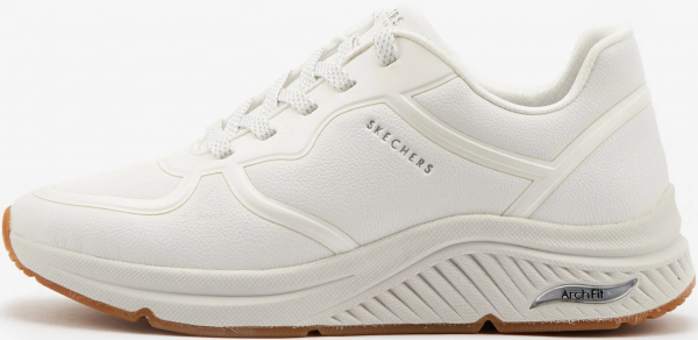 Skechers Arch Fit S-Miles Mile Makers 155570-WHT Ortopedik Bağcıklı Kadın Günlük Ayakkabı Beyaz