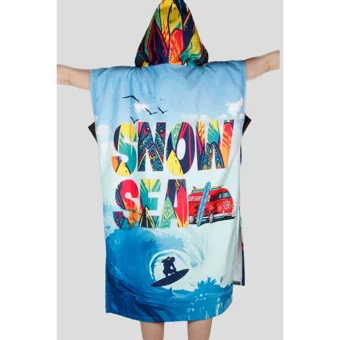 Snowsea SP1031 Giyilebilir 55x70 cm Pamuklu Polyester Plaj Havlusu Mavi