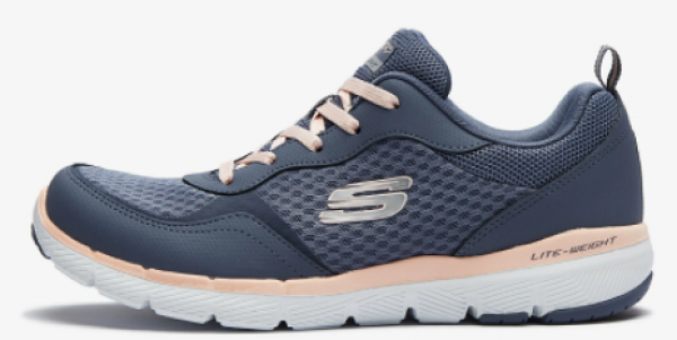 Skechers Flex Appeal 3.0 Go Forward S13069-SLTP Ortopedik Bağcıklı Kadın Günlük Ayakkabı Lacivert
