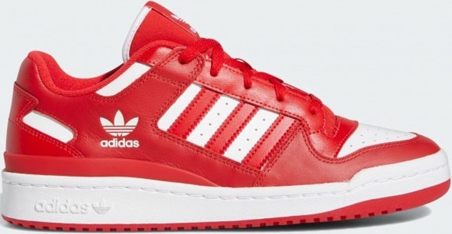 Adidas Forum Low HQ1495 Bağcıklı-Cırtlı Erkek Günlük Ayakkabı Kırmızı
