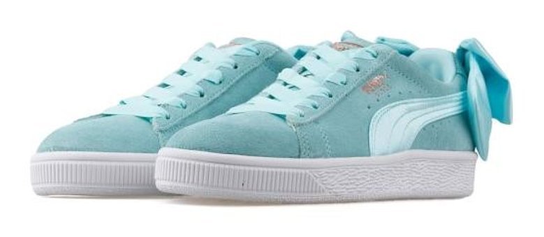 Puma Suede Bow 367317-03 Bağcıklı Kadın Günlük Ayakkabı Turkuaz