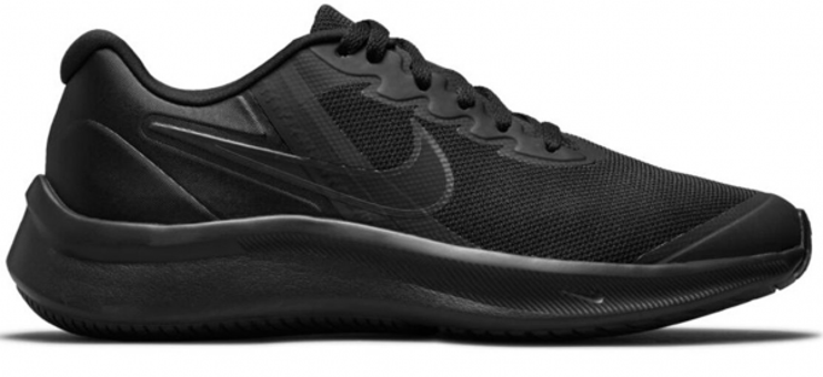 Nike Star Runner 3 DA2776-001 Bağcıklı Erkek Çocuk Günlük Ayakkabı Siyah