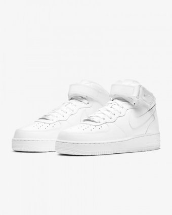 Nike Air Force 1 Mid '07 CW2289-111 Bağcıklı-Cırtlı Erkek Günlük Ayakkabı Beyaz