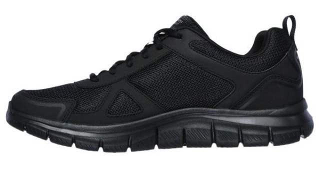 Skechers Track Scloric 52631-BBK Ortopedik Bağcıklı Erkek Antrenman Ayakkabısı Siyah