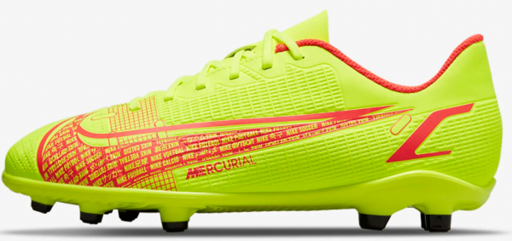 Nike Jr. Mercurial Vapor 14 Club FG/MG CV0823-760 Bağcıklı Çivili Krampon Yeşil