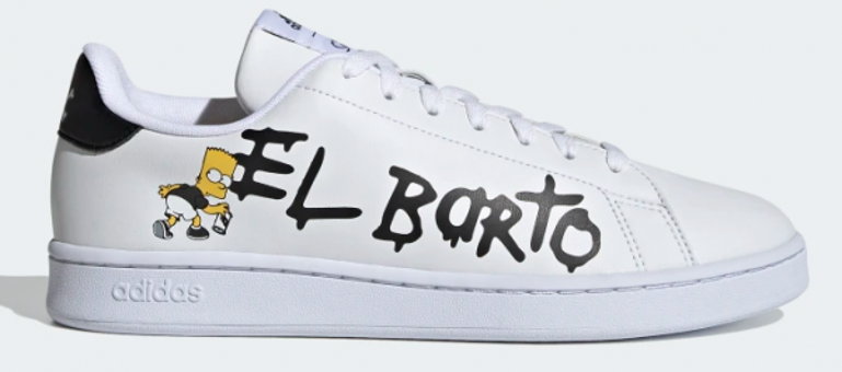 Adidas Advantage The Simpson GZ5306 Ortopedik Bağcıklı Erkek Tenis Ayakkabısı Beyaz