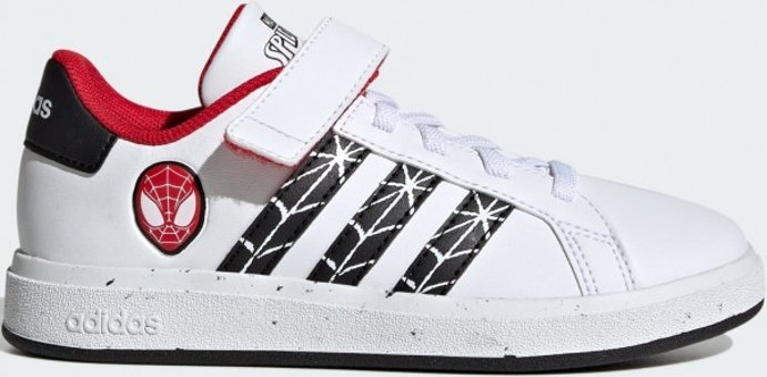 Adidas Grand Court X Marvel Spider-Man IG7168 Bağcıklı Erkek Çocuk Günlük Ayakkabı Beyaz