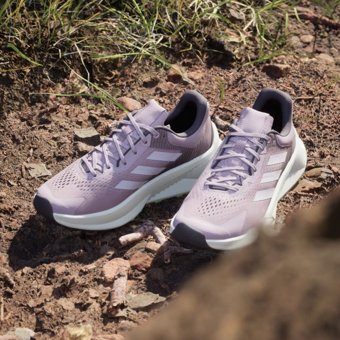 Adidas Terrex Soulstride Flow ID7719 Ortopedik Bağcıklı Kadın Koşu Ayakkabısı Lila