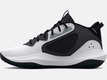 Under Armour Lockdown 6 3025616-101 Ortopedik Bağcıklı Erkek Basketbol Ayakkabısı Beyaz
