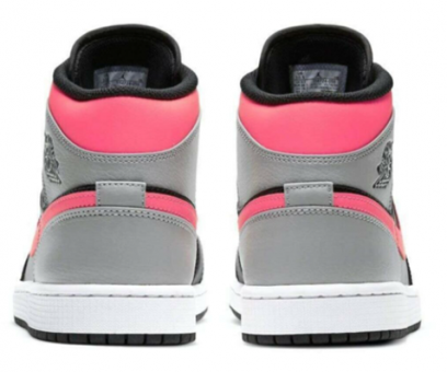 Nike Air Jordan 1 Mid 554724-059 Ortopedik Bağcıklı Erkek Basketbol Ayakkabısı Siyah