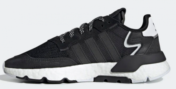 Adidas Nite Jogger EE6254 Ortopedik Bağcıklı Erkek Günlük Ayakkabı Siyah