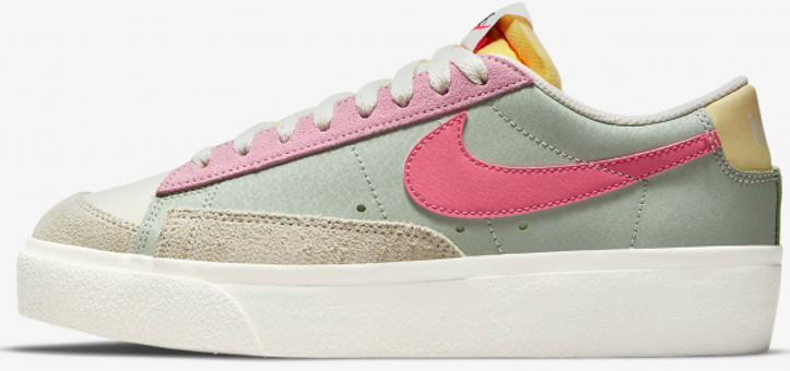 Nike Blazer Low Platform DM9464-001 Bağcıklı Kadın Günlük Ayakkabı Yeşil